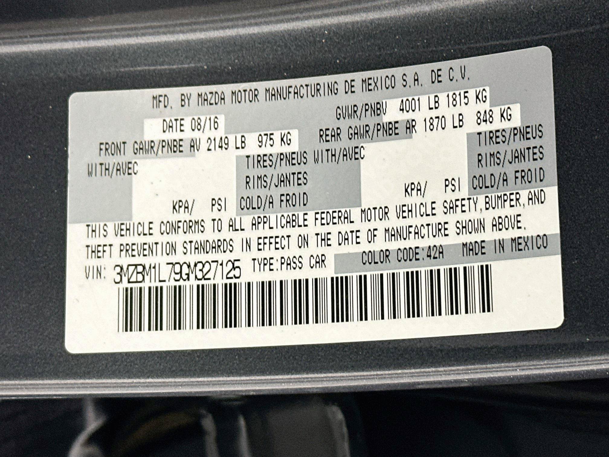 Used 2016 MAZDA MAZDA3 i Touring FWD image 12