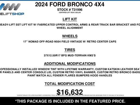Used 2024 Ford Bronco Heritage Edition AWD/4WD image 2