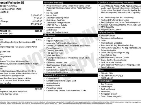 Used 2023 Hyundai Palisade SE w/ Cargo Package image 3