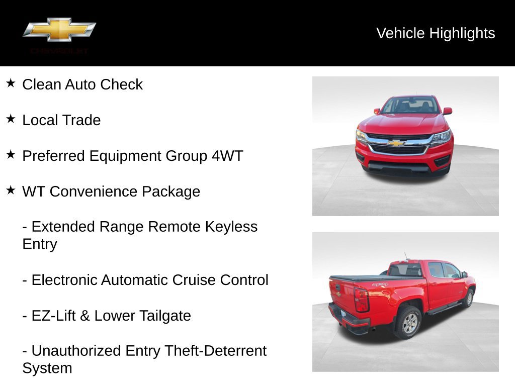 Used 2019 Chevrolet Colorado W/T w/ WT Convenience Package AWD/4WD image 18