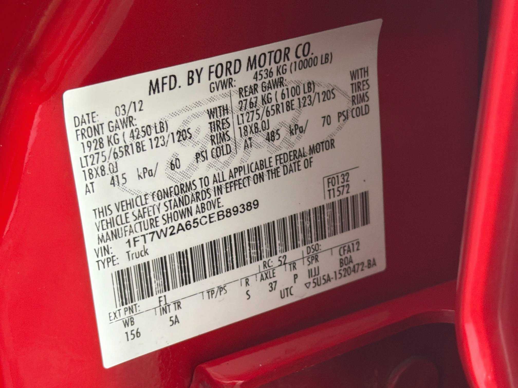 Used 2012 Ford F250 Lariat w/ Lariat Interior Pkg RWD image 12