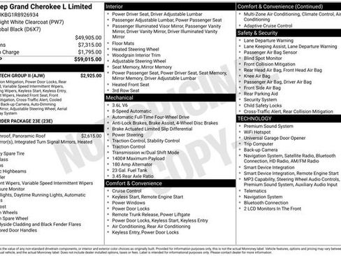 Used 2024 Jeep Grand Cherokee L Limited w/ Luxury Tech Group II AWD/4WD image 6