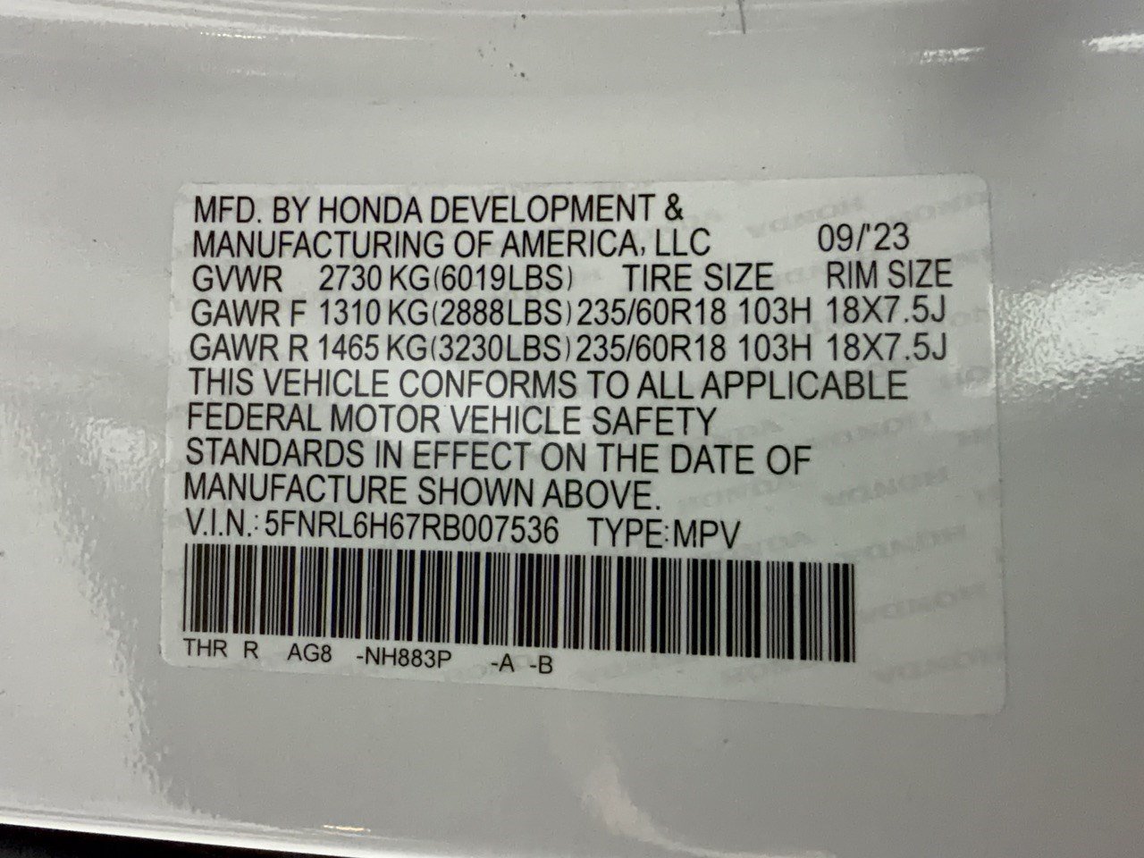 Certified 2024 Honda Odyssey EX-L image 31