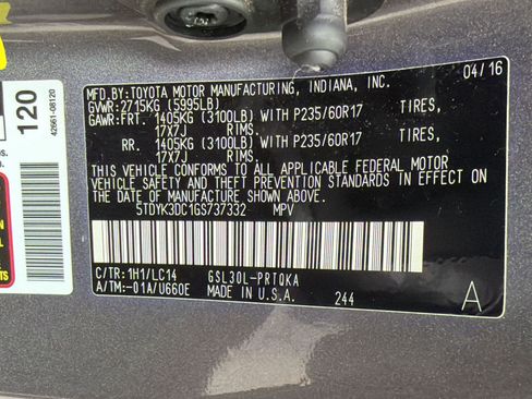 Used 2016 Toyota Sienna XLE FWD image 18