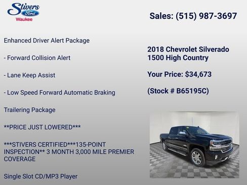 Used 2018 Chevrolet Silverado 1500 High Country AWD/4WD image 40