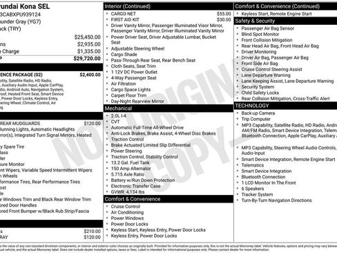 Certified 2023 Hyundai Kona SEL w/ Convenience Package AWD/4WD image 26