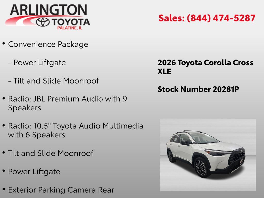 Used 2026 Toyota Corolla Cross XLE w/ Convenience Package AWD/4WD image 4
