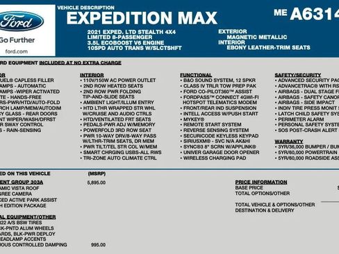 Used 2021 Ford Expedition Max Limited AWD/4WD image 2