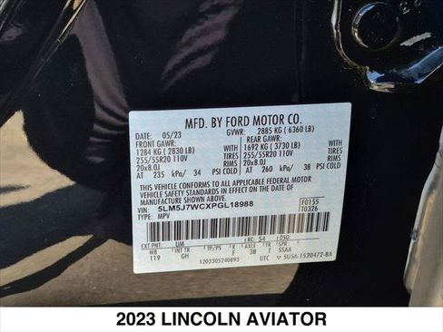 Certified 2023 Lincoln Aviator Reserve w/ Equipment Group 201A RWD image 28