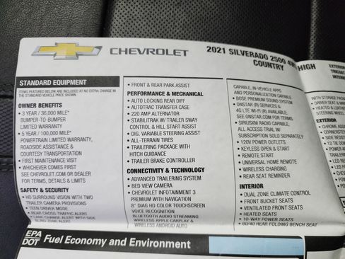 Used 2021 Chevrolet Silverado 2500 High Country w/ Z71 Off-Road Package image 64