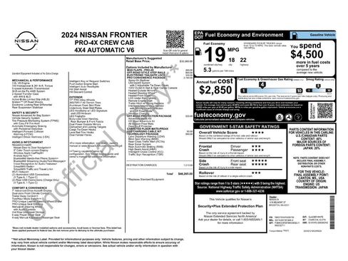 Used 2024 Nissan Frontier PRO-4X w/ Pro Convenience Package AWD/4WD image 35