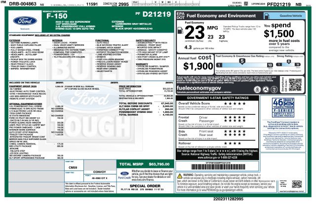 Used 2023 Ford F150 XLT w/ Equipment Group 302A High AWD/4WD image 2