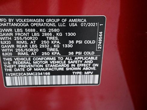 Used 2021 Volkswagen Atlas Cross Sport SE w/ Panoramic Sunroof Package image 9