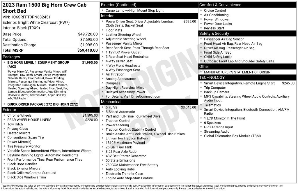 Used 2023 RAM 1500 Big Horn AWD/4WD image 2