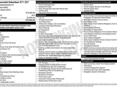Used 2025 Chevrolet Suburban Z71 AWD/4WD image 17