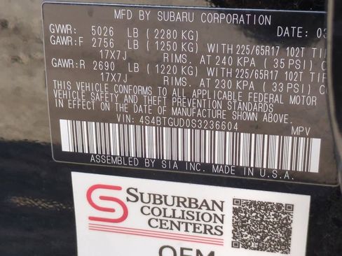 Certified 2025 Subaru Outback Wilderness w/ Wilderness Package image 37