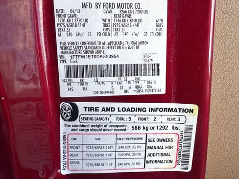 Used 2013 Ford F150 Lariat w/ Luxury Equipment Group image 60