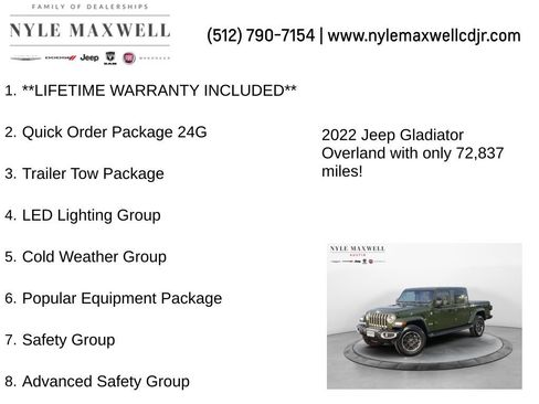 Used 2022 Jeep Gladiator Overland w/ Popular Equipment Package image 12
