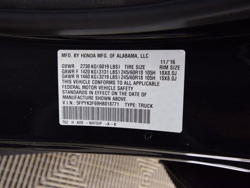 Used 2017 Honda Ridgeline RTL-T image 29