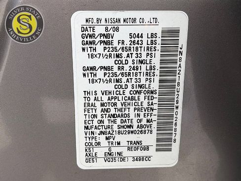 Used 2009 Nissan Murano S w/ Convenience Pkg FWD image 24