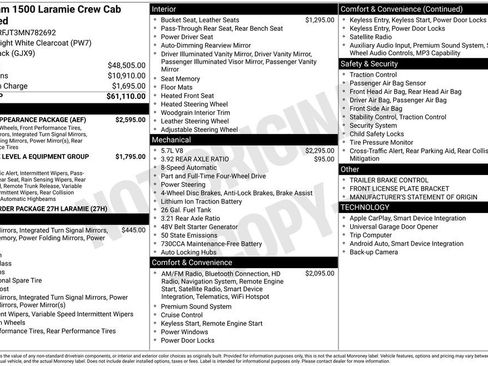 Used 2021 RAM 1500 Laramie w/ Sport Appearance Package AWD/4WD image 5