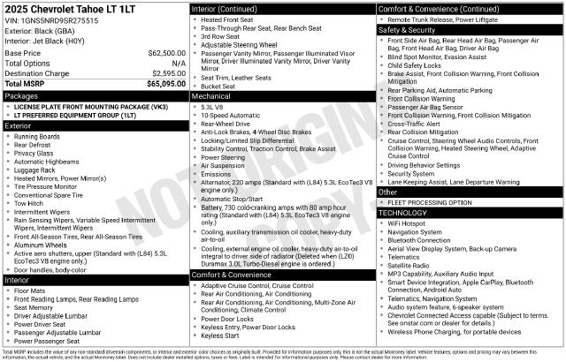 Used 2025 Chevrolet Tahoe LT RWD image 2