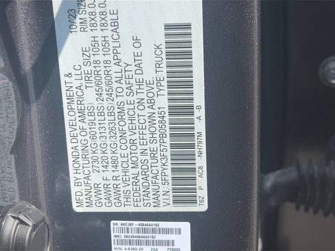 Certified 2023 Honda Ridgeline RTL image 25