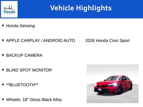 New 2026 Honda Civic Sport image 6