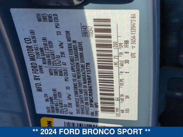 Certified 2024 Ford Bronco Sport Big Bend w/ Convenience Package AWD/4WD image 24