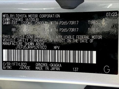 Used 2023 Toyota 4Runner SR5 Premium w/ Moonroof Package RWD image 69