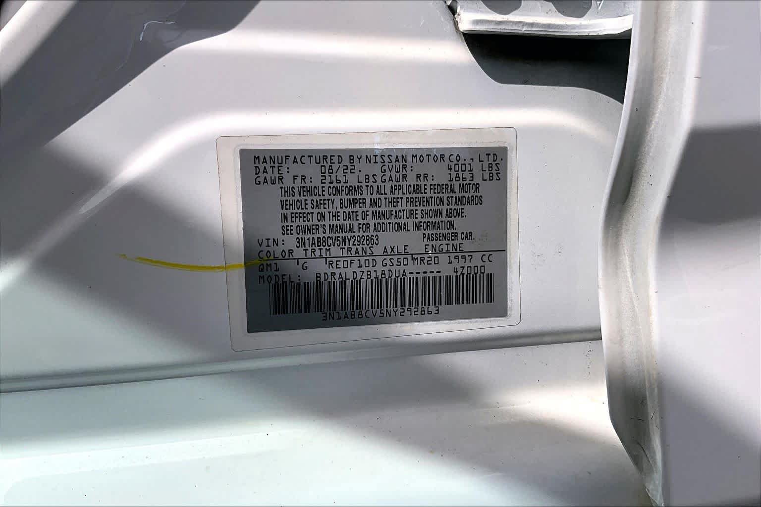 Certified 2022 Nissan Sentra SV w/ Trunk Package FWD image 33