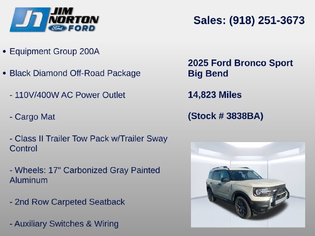Used 2025 Ford Bronco Sport Big Bend AWD/4WD image 8