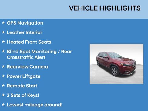 Used 2019 Jeep Cherokee Limited AWD/4WD image 3