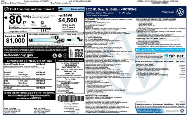 Used 2025 Volkswagen ID. Buzz 1st Edition AWD/4WD image 4
