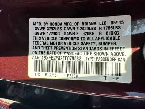Used 2015 Honda Civic EX image 15