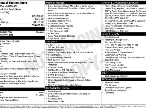 Used 2021 Hyundai Tucson Sport w/ Cargo Package FWD image 41
