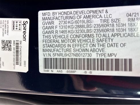 Used 2022 Honda Odyssey LX image 16