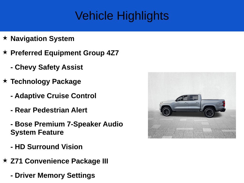 New 2026 Chevrolet Colorado Z71 w/ Technology Package AWD/4WD image 2