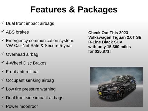 Used 2023 Volkswagen Tiguan SE R-Line AWD/4WD image 13
