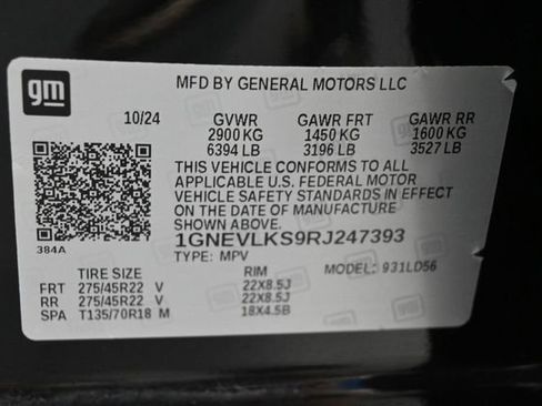 Used 2024 Chevrolet Traverse RS w/ LPO, Floor Liner Package AWD/4WD image 48