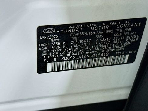 Certified 2022 Hyundai Santa Fe Blue AWD/4WD image 35