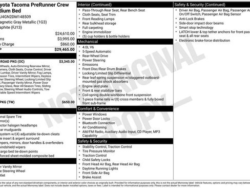 Used 2013 Toyota Tacoma PreRunner w/ TRD Off-Road Pkg RWD image 2