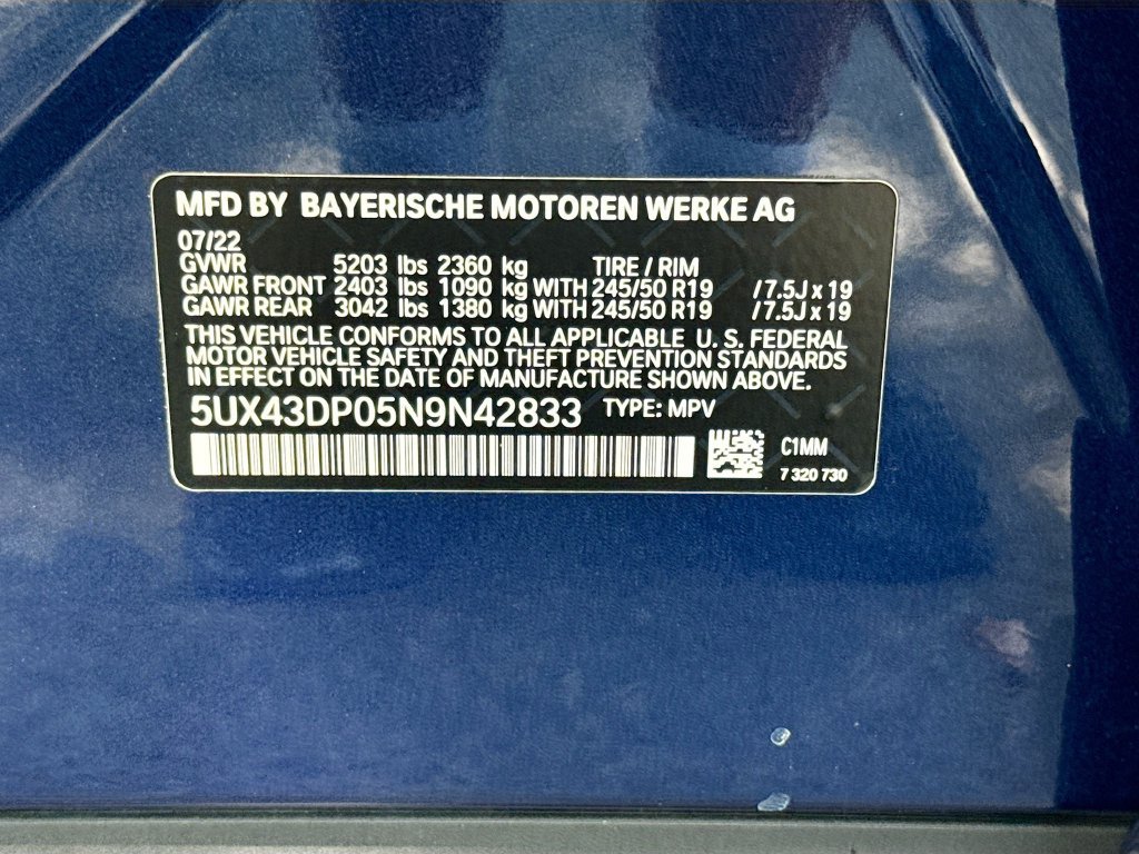 Used 2022 BMW X3 sDrive30i w/ Premium Package 2 RWD image 34