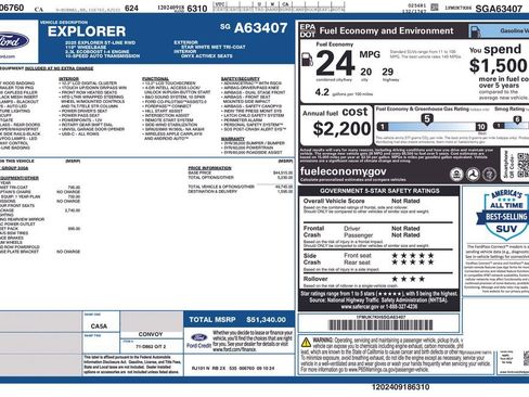 Certified 2025 Ford Explorer ST-Line w/ Premium Package image 3