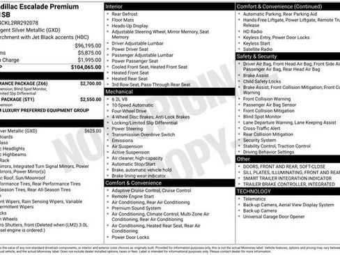 Certified 2024 Cadillac Escalade Premium Luxury w/ Performance Package AWD/4WD image 6