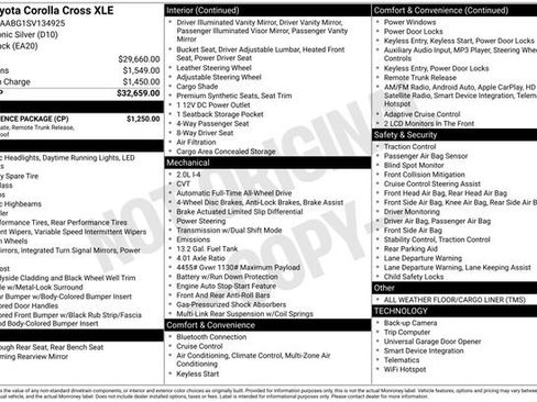 Certified 2025 Toyota Corolla Cross XLE w/ Convenience Package image 38
