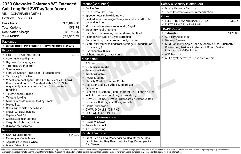 Used 2020 Chevrolet Colorado W/T RWD image 6