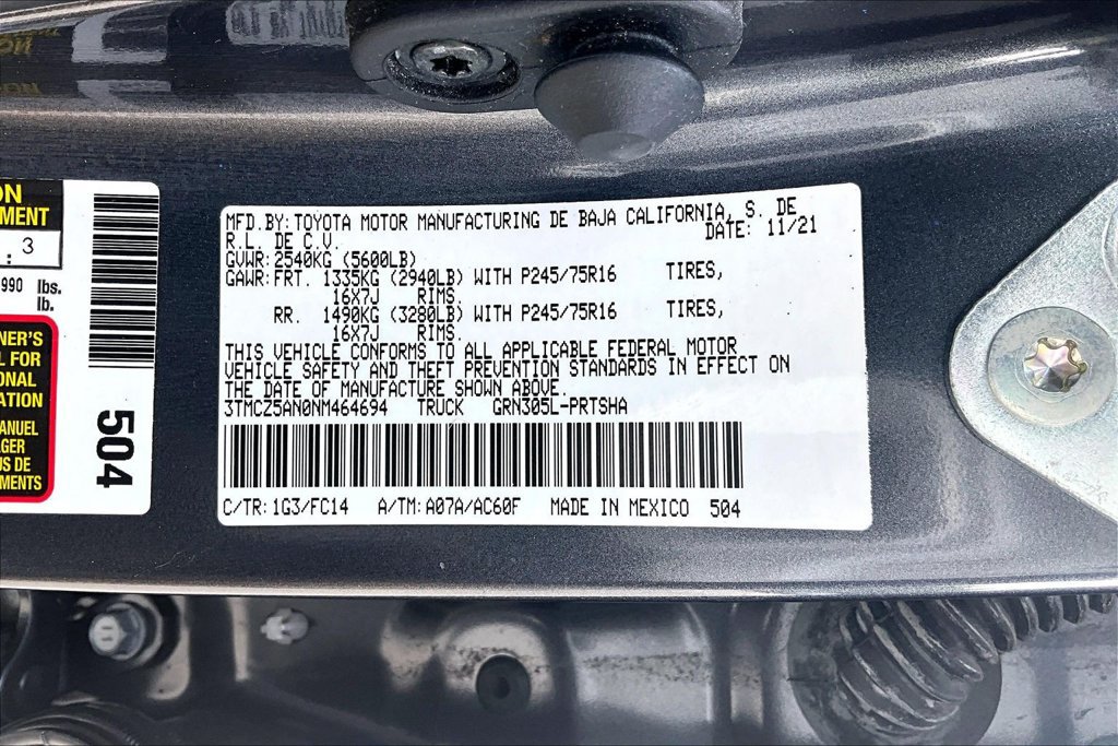 Used 2022 Toyota Tacoma SR5 w/ Technology Package AWD/4WD image 20