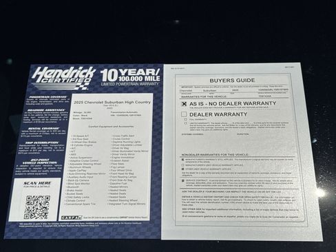 Used 2025 Chevrolet Suburban High Country w/ Sun And Tow Package image 40