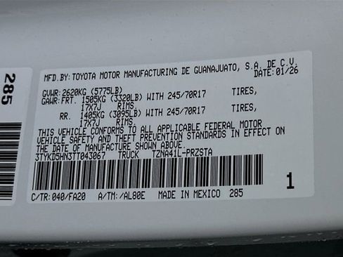 New 2026 Toyota Tacoma SR image 17